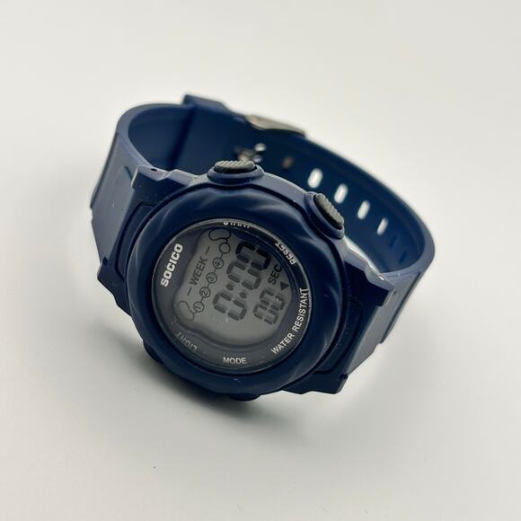 SOCICO Black Tone WR St. Steel 35mm Women’s Digital Watch Working New Battery - Picture 5 of 8